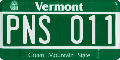 VT license plate PNS011