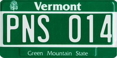 VT license plate PNS014