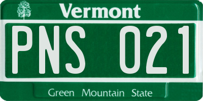 VT license plate PNS021