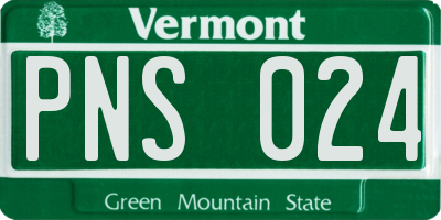 VT license plate PNS024