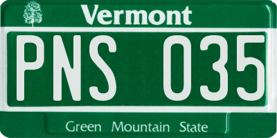 VT license plate PNS035