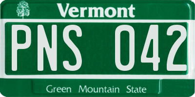 VT license plate PNS042