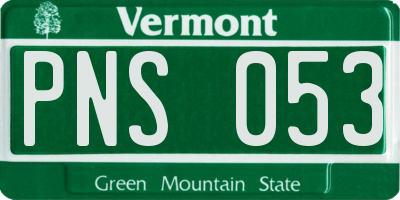 VT license plate PNS053