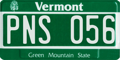 VT license plate PNS056
