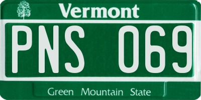 VT license plate PNS069