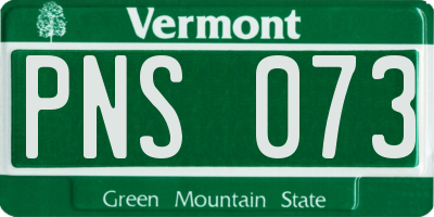 VT license plate PNS073