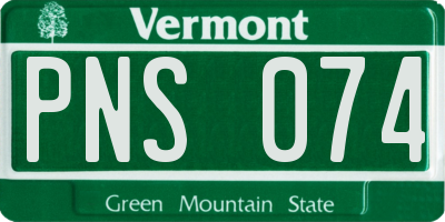 VT license plate PNS074