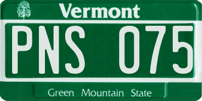 VT license plate PNS075