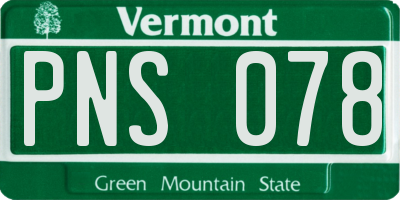 VT license plate PNS078