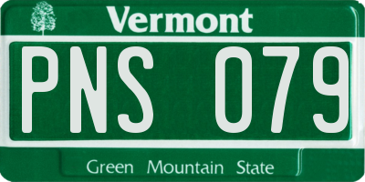 VT license plate PNS079