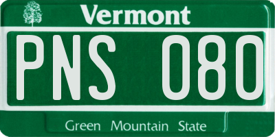 VT license plate PNS080