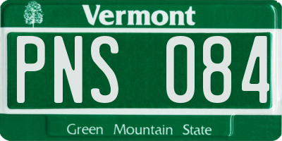 VT license plate PNS084