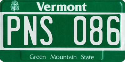 VT license plate PNS086