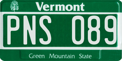 VT license plate PNS089