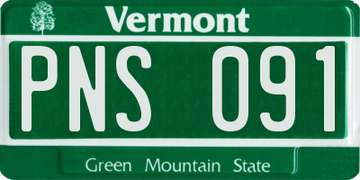 VT license plate PNS091