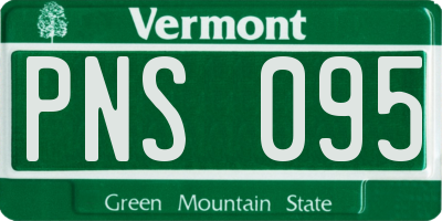 VT license plate PNS095
