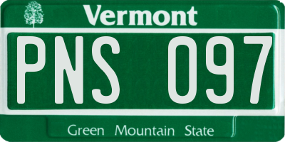 VT license plate PNS097