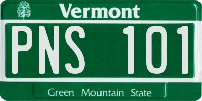 VT license plate PNS101