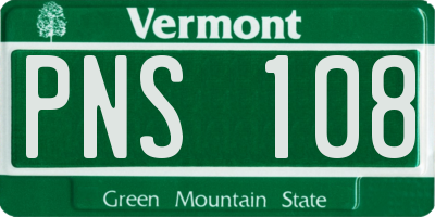 VT license plate PNS108