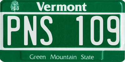 VT license plate PNS109