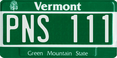 VT license plate PNS111