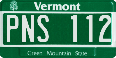 VT license plate PNS112