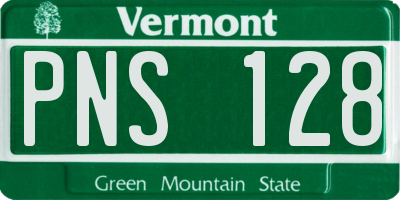 VT license plate PNS128