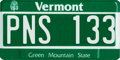 VT license plate PNS133