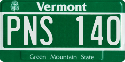VT license plate PNS140