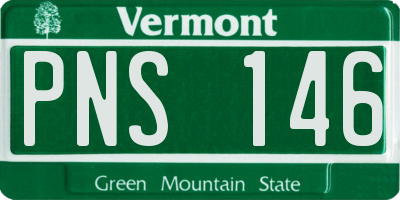 VT license plate PNS146