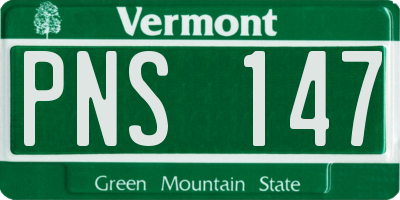 VT license plate PNS147