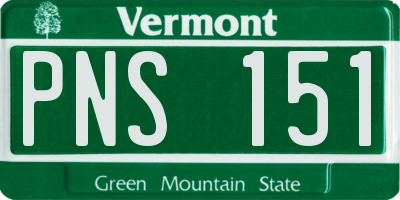 VT license plate PNS151
