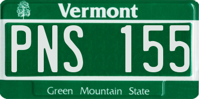VT license plate PNS155