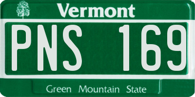 VT license plate PNS169