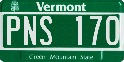 VT license plate PNS170