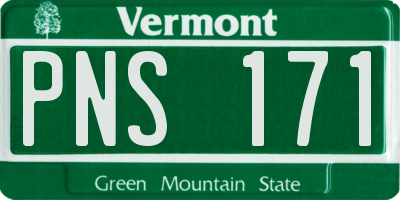VT license plate PNS171