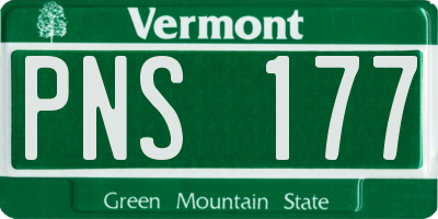 VT license plate PNS177