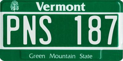 VT license plate PNS187