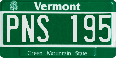 VT license plate PNS195