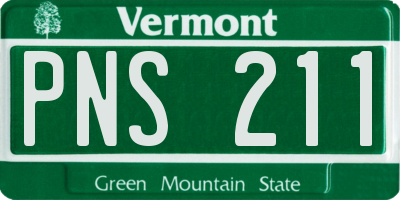 VT license plate PNS211
