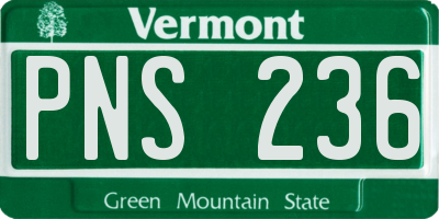 VT license plate PNS236