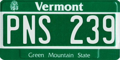 VT license plate PNS239
