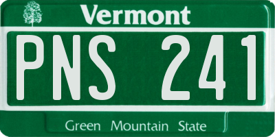 VT license plate PNS241