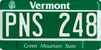 VT license plate PNS248