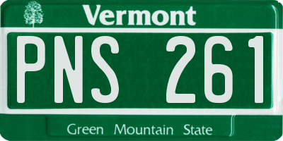 VT license plate PNS261