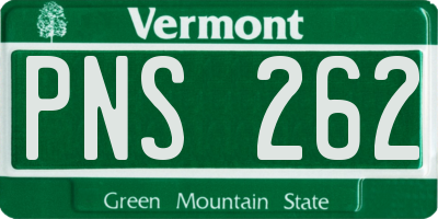 VT license plate PNS262