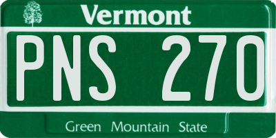 VT license plate PNS270