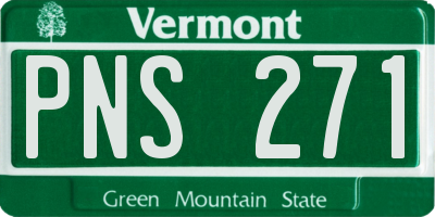VT license plate PNS271