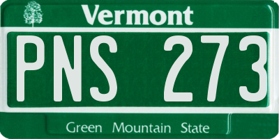 VT license plate PNS273