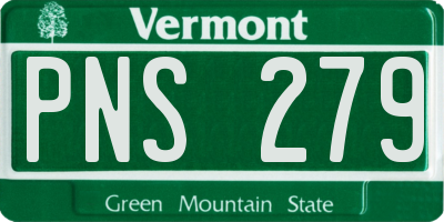 VT license plate PNS279